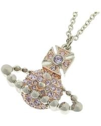 Vivienne Westwood - Metal Saturn Logo Necklace - Lyst