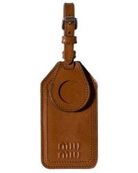 Miu Miu - Leather Name Tag Trick - Lyst