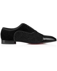 Christian Louboutin - Round Head Lacing Business Casual Shoes - Lyst