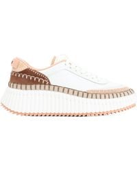 Chloé - Nama Leather Sneakers - Lyst