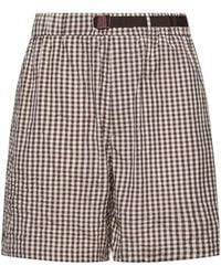 Moncler - Checked Drawstring Shorts - Lyst