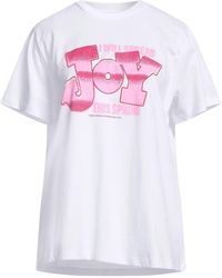 Ganni - Printed Crew Neck Short-Sleeve T-Shirt - Lyst