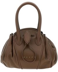 Marni - Logo Stamped Tulipea Small Handbag - Lyst