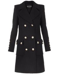 Balmain - Double-Breasted Coat - Lyst