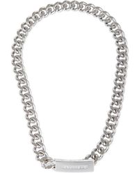 DSquared² - Logo Plaque Chain Necklace - Lyst
