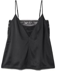 Eres - Pensée Lace-Trim Silk Camisole - Lyst