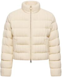 Moncler - Ribbed Cropped Down Jacket - Lyst