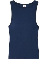 RE/DONE - X Hanes Ribbed Stretch-Modal Tank - Lyst