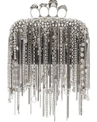 McQueen - Knuckle Embellished Clutch Bag - Lyst
