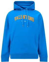 Valentino - Logo Printed Long-Sleeved Hoodie - Lyst