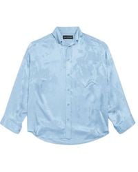 Balenciaga - Washed Crayon Allover Long-Sleeve Cocoon Shirt - Lyst