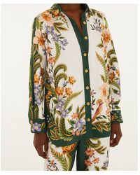 FARM Rio - Floral-Print Long-Sleeve Shirt - Lyst