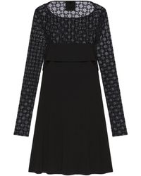 Givenchy - Jersey And Tulle Monogram 72 Mini Dress - Lyst