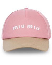 Miu Miu - Logo Embroidered Baseball Hat - Lyst