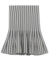 McQueen - Graphic Knit Mini Skirt - Lyst