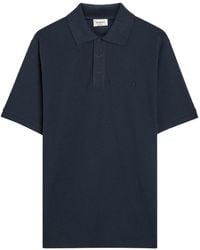 Saint Laurent - Logo-Embroidered Piqué Cotton-Blend Polo Shirt - Lyst