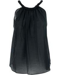 Semicouture - Semi Couture Braided Neck Sleeveless Top - Lyst