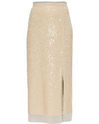 Rag & Bone - Sequin-Embellished Frayed Skirt - Lyst