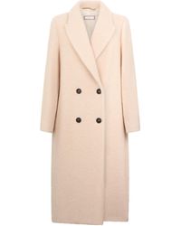 Peserico - Double-Breasted Long Coat - Lyst