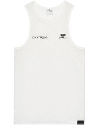Courreges - Breathable Sleeveless Mesh Tank Top - Lyst