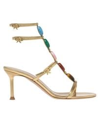 Gianvito Rossi - 70Mm Shanti Leather Sandals - Lyst