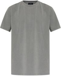 A.P.C. - Logo Printed Crewneck T-Shirt - Lyst