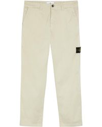 Stone Island - Straight-Leg Casual Trousers - Lyst