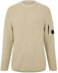 C.P. Company - Solid Crew Neck Knit - Lyst