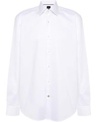 BOSS - Boss Long-Sleeved Curved Hem Shirt - Lyst