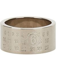 MM6 by Maison Margiela - Minimal Logo Engraved Ring - Lyst