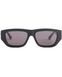 Bottega Veneta - Eyewear Rectangle Framed Sunglasses - Lyst