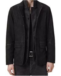 AllSaints - Button-Up Jacket - Lyst