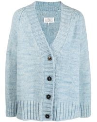 Maison Margiela - V-Neck Knitted Cardigan - Lyst