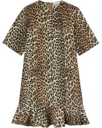 Ganni - Organic Cotton Mini Dress - Lyst