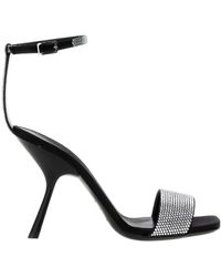 Sergio Rossi - Logo High-Heeled Sandals - Lyst
