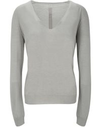 Rick Owens - V-Neck Knitted Jumper - Lyst