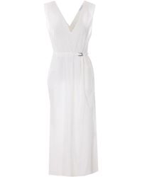 Patrizia Pepe - Belted V-Neck Maxi Dress - Lyst