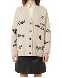 Weekend by Maxmara - Wool Knit Oversized Cardigan - Lyst