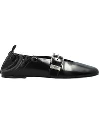 Ganni - Buckled Ballerina Flat Shoes - Lyst