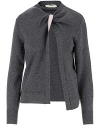 Fendi - Cashmere Wool Cardigan With Long Sleeves - Lyst