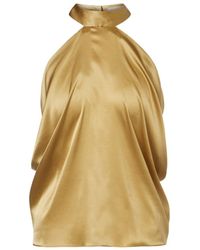 Nina Ricci - Open-Back Silk-Blend Satin Top - Lyst