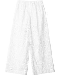 STAUD - Bonfire Broderie-Anglaise Trousers - Lyst