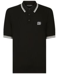 Dolce & Gabbana - Dg Logo Embroidered Polo Shirt - Lyst