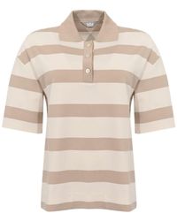 Max Mara - Striped Cotton Polo Shirt - Lyst