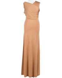 Twinset - Draped One-Shoulder Knitted Dress - Lyst