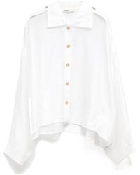 KHAITE - Long-Sleeve Button-Up Shirt - Lyst