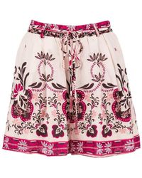 Twinset - Floral Pleated Shorts - Lyst