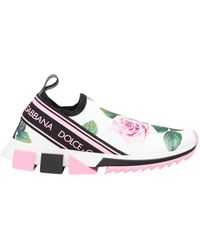 Dolce & Gabbana - Floral Round-Toe Casual Shoes - Lyst
