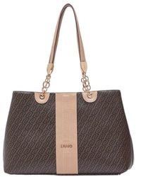 Liu Jo - Medium Monogram Printed Chain Tote Bag - Lyst