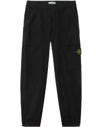 Stone Island - Logo Patch Elastic Waist Trousers - Lyst